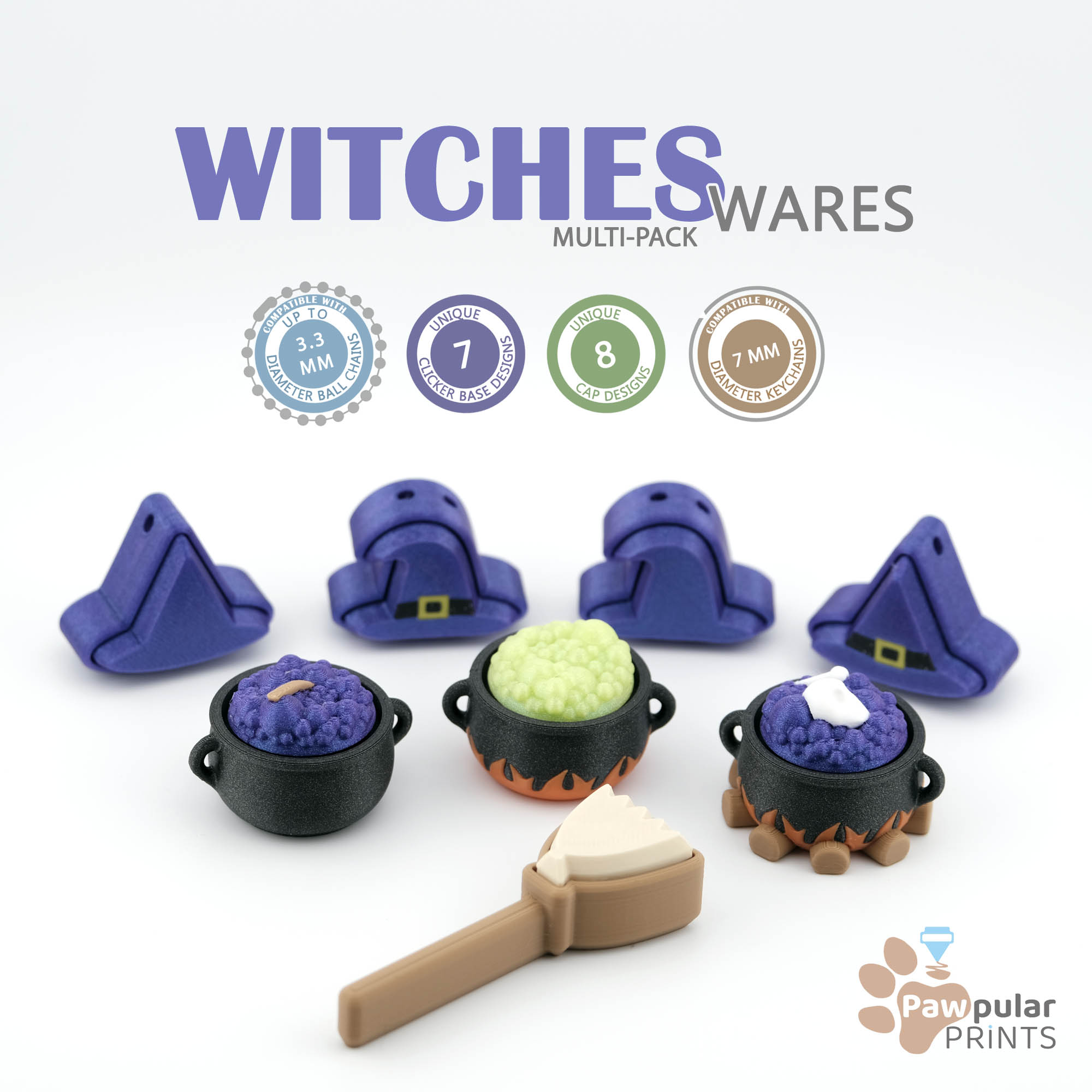 Witches Wares Multi-Pack - Fidget Keychain [Private Use Only]